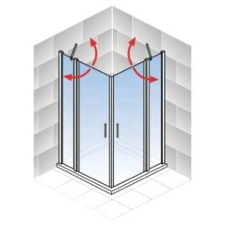 Schulte ExpressPlus Eckeinstieg AlexaStyle2.090 X 90 X 192 Cm 4-teilig -Home Bathroom 4060991064074 2053 4 5