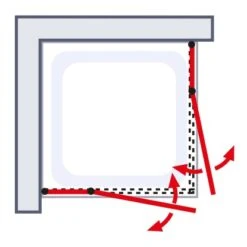 Schulte ExpressPlus Eckeinstieg AlexaStyle2.090 X 90 X 192 Cm 4-teilig -Home Bathroom 4060991064074 2053 4 6