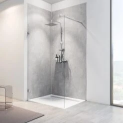 Schulte ExpressPlus DecoDesign Duschrückwand Softtouch Beton Grau 255x100cm -Home Bathroom 4060991067518