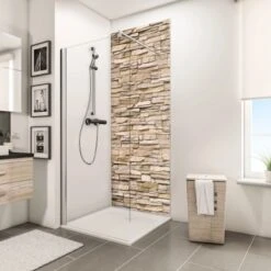 Schulte ExpressPlus DecoDesign Duschrückwand Dekor Verblender-Hell 210x100cm -Home Bathroom 4060991067846 Bild02