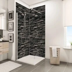 Schulte ExpressPlus DecoDesign Duschrückwand Dekor Verbl. Anthrazit 255 X 100 Cm -Home Bathroom 4060991067976 Bild03