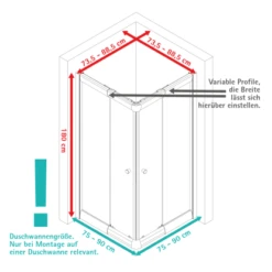 Schulte Eckeinstieg Mit Schiebetüren Sunny 180 Cm X 75-90 Cm Silber Klarglas -Home Bathroom 4060991070167 2053 VM 01