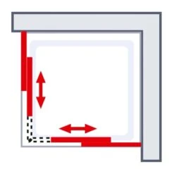 Schulte Eckeinstieg Mit Schiebetüren Sunny 180 Cm X 75-90 Cm Silber Klarglas -Home Bathroom 4060991070228 2053 AI 02