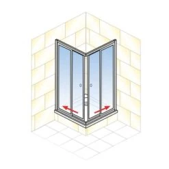 Schulte Eckeinstieg Mit Schiebetüren Sunny 180 Cm X 75-90 Cm Weiß Glasdekor 13 Schulte Eckeinstieg Mit Schiebetüren Sunny 180 Cm X 75-90 Cm Weiß Glasdekor -Home Bathroom 4060991070501 2053 AI 01