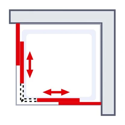 Schulte Eckeinstieg Mit Schiebetüren Sunny 180 Cm X 75-90 Cm Weiß Glasdekor 9 Schulte Eckeinstieg Mit Schiebetüren Sunny 180 Cm X 75-90 Cm Weiß Glasdekor – Bild 7