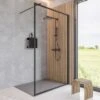 Schulte Walk In Frontteil Alexa Style 2.0 Dekor Frame Mattschwarz 200 X 100 Cm -Home Bathroom 4060991070891 2053 1