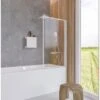Schulte Badewannenfaltwand Komfort 1-tlg. Dekor Frame Mattweiß 140 X 80 Cm -Home Bathroom 4060991071232 2053 1