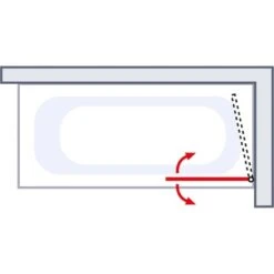 Schulte Badewannenfaltwand Komfort 1-tlg. Dekor Frame Mattweiß 140 X 80 Cm -Home Bathroom 4060991071232 2053 4