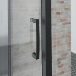 Schulte ExpressPlus Komplettdusche-Schiebetür Bali Mattschwarz 215 Cm X 115 Cm -Home Bathroom 4060991074998 2053 CU 03