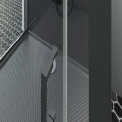 Schulte ExpressPlus Komplettdusche-Schiebetür Bali Mattschwarz 215 Cm X 115 Cm -Home Bathroom 4060991074998 2053 CU 09