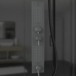 Schulte ExpressPlus Komplettdusche-Schiebetür Bali Mattschwarz 215 Cm X 115 Cm -Home Bathroom 4060991074998 2053 CU 10