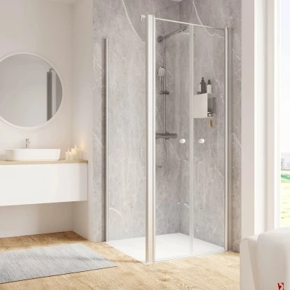 Schulte ExpressPlus Pendeltür Und Seitenwand Garant 2.0 Alu-Natur 200 Cm X 90 Cm 3 Schulte ExpressPlus Pendeltür Und Seitenwand Garant 2.0 Alu-Natur 200 Cm X 90 Cm