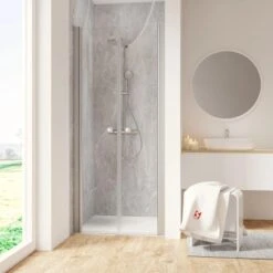 Schulte ExpressPlus Pendeltür In Nische Garant 2.0 Alu-Natur 200 Cm X 90 Cm