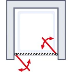 Schulte ExpressPlus Pendeltür In Nische Garant 2.0 Alu-Natur 200 Cm X 90 Cm -Home Bathroom 4060991076336 2053 AI 01