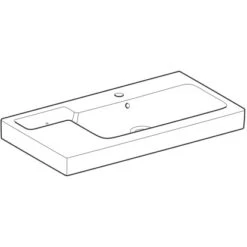 Geberit Waschbecken ICon 90 Cm Weiß Mit Ablage -Home Bathroom 4123 124195000 Perspective