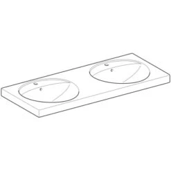 Geberit Doppelwaschbecken Preciosa 130 Cm Weiß 5 Geberit Doppelwaschbecken Preciosa 130 Cm Weiß -Home Bathroom 4123 133200000 Perspective