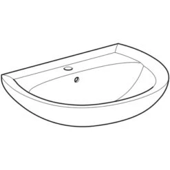 Geberit Waschbecken Renova 65 Cm Bahamabeige Mit Hahnloch Und Überlauf -Home Bathroom 4123 223065080 Perspective