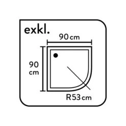 Baliv Duschkabine DUK-90.50R 90 Cm X 90 Cm Chrom -Home Bathroom 4250312107805 WEB03 270521