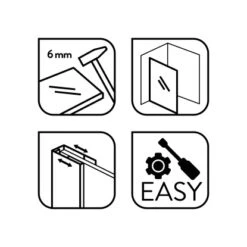 Baliv Duschabtrennung Walk-In DUK-120.81 120 Cm X 195 Cm Schwarz -Home Bathroom 4250312110997 WEB02 270521