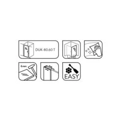 Baliv Seitenwand Für Duschkabine DUK-80.60W 80 Cm X 195 Cm Chrom -Home Bathroom 4250312111062 WEB02 270521