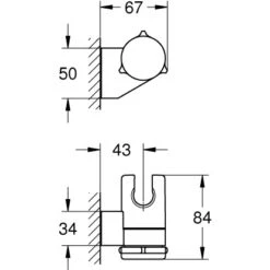 Grohe QuickFix Wandbrausehalter Vitalio Universal -Home Bathroom 435884 4520 2