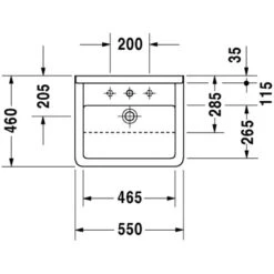 Duravit Einbauwaschbecken Starck 3 55 Cm Weiß WG Halbeinbauwaschtisch + Hahnloch 5 Duravit Einbauwaschbecken Starck 3 55 Cm Weiß WG Halbeinbauwaschtisch + Hahnloch -Home Bathroom 492950 4123 duv d031055d
