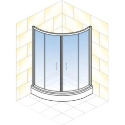 Schulte ExpressPlus Runddusche Sunny Sicherheitsglas Alpinweiß 190x90x90cm -Home Bathroom 63466 2053 4060991051098 2