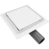 VerosanPro Duschrinne-Bodenablauf Nakia Quadratisch Matt Weiß 25 Cm X 25 Cm -Home Bathroom 640067 4259 1