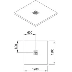 Bodenebenes Verfliesbares Duschelement 120 Cm X 120 Cm -Home Bathroom 674803 3209 3