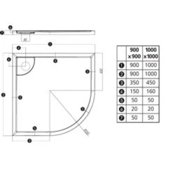Duschwanne Fashion-VK 90 Cm X 90 Cm -Home Bathroom 675077 3209 3