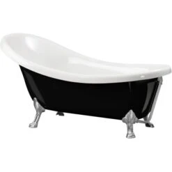 Freistehende Badewanne Azur 174,5 Cm X 83 Cm Schwarz -Home Bathroom 675550 3209 2