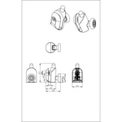 Einzelrolle Für Duschkabinen 4er-Set 4-5 Mm Glasstärke -Home Bathroom 702414 4633 2