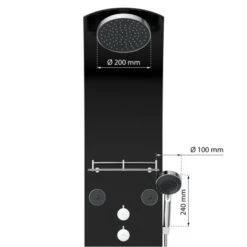 Eisl Duschpaneel Karibik 3 In 1 Mit Regendusche Sechs Massagedüsen Schwarz -Home Bathroom 7663602 2759 4