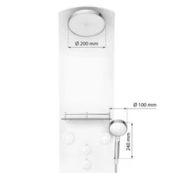 Eisl Duschpaneel Karibik 3 In 1 Mit Regendusche Sechs Massagedüsen Weiß -Home Bathroom 7663628 2759 4