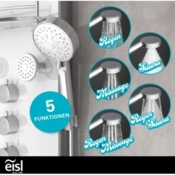 Eisl Duschpaneel Karibik 3 In 1 Mit Regendusche Sechs Massagedüsen Weiß -Home Bathroom 7663628 2759 8