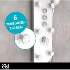 Eisl Duschpaneel Karibik 3 In 1 Mit Regendusche Sechs Massagedüsen Weiß -Home Bathroom 7663628 2759 9