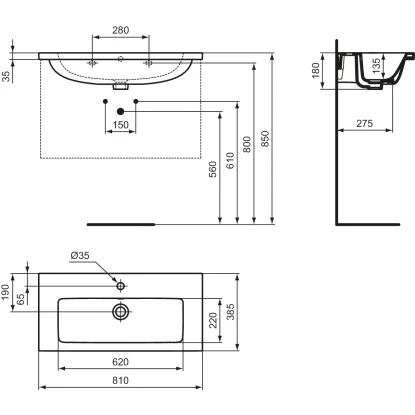 Ideal Standard Möbelwaschtisch I.life S 81 Cm Weiß 10 Ideal Standard Möbelwaschtisch I.life S 81 Cm Weiß – Bild 8
