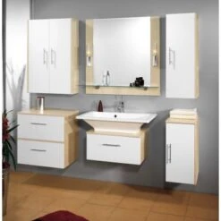 Fackelmann Waschbecken 80 Cm Domino Weiß -Home Bathroom 821125 picture 2