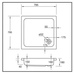 Duschwanne Saba 80 Cm X 80 Cm 7 Duschwanne Saba 80 Cm X 80 Cm -Home Bathroom 874087 3209 3
