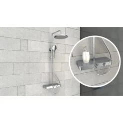 Eisl Duschset Futura Wellness Duschsystem Mit Thermostat Glasablage Chrom Grau -Home Bathroom 9002560798954 2759 4