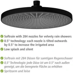 Wenko Regenduschkopf Ultimate Shower Schwarz/Grau Ø 25 Cm -Home Bathroom 903630 1068 04