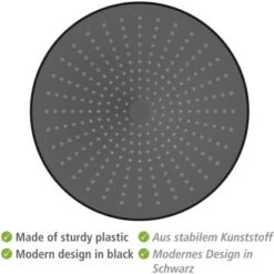 Wenko Regenduschkopf Ultimate Shower Schwarz/Grau Ø 25 Cm -Home Bathroom 903630 1068 05