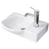 Fackelmann Handwaschbecken Sceno 45 Cm Eckig Weiß -Home Bathroom 9049628 3254 Keramikbecken