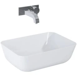 Maximus Aufsatzwaschbecken Reni 45,5 Cm Keramik Weiß 8 Maximus Aufsatzwaschbecken Reni 45,5 Cm Keramik Weiß -Home Bathroom 907546851187 145047 reni1 1
