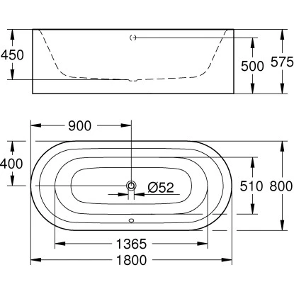 Grohe Badewanne Essence 180 Cm X 80 Cm Freistehend Überlauf 4 Grohe Badewanne Essence 180 Cm X 80 Cm Freistehend Überlauf – Bild 2