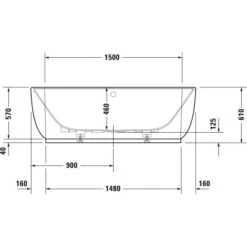 Duravit Badewanne Luv 180 Cm X 95 Cm Vorwandversion Nahtlose Verkleidung -Home Bathroom 947133 4123 700433V