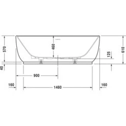 Duravit Badewanne Luv 180 Cm X 85 Cm Freistehend Mit Nahtloser Verkleidung -Home Bathroom 947134 4123 700434V
