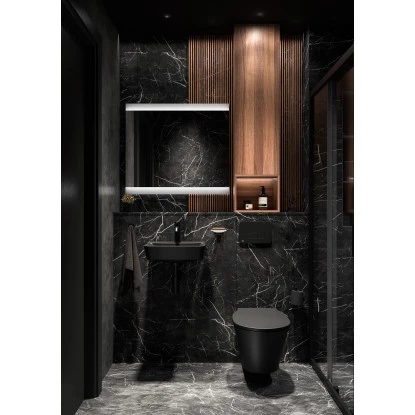 Ideal Standard Handwaschbecken Connect Air 40 Cm 1 Hahnloch Mit Überlauf Schwarz 8 Ideal Standard Handwaschbecken Connect Air 40 Cm 1 Hahnloch Mit Überlauf Schwarz – Bild 6