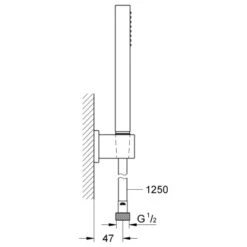 Grohe Wandhalter-Set Euphoria Cube Stick -Home Bathroom a cube stick wandhalterset 1