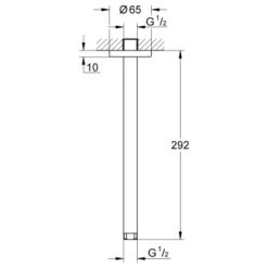 Grohe Deckenauslass Rainshower 292 Mm -Home Bathroom e rainshower deckenauslass 1